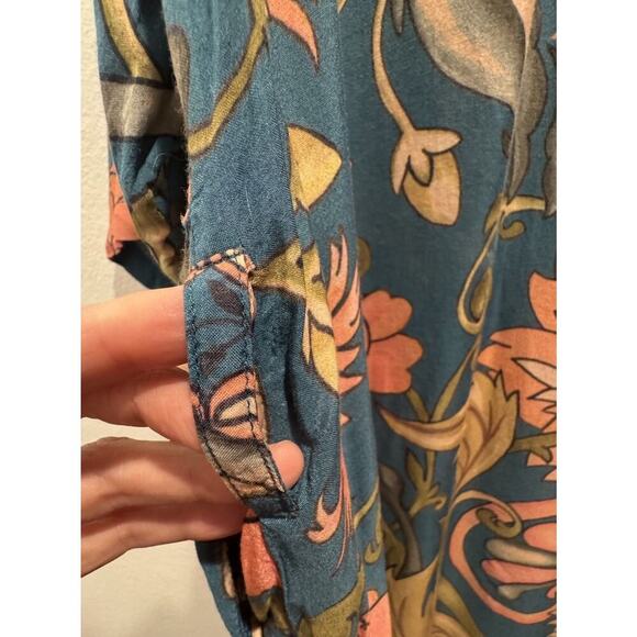 Powder UK Women’s Floral Print Kimono Wrap Colorful Festival Boho Artsy READ - Picture 8 of 16